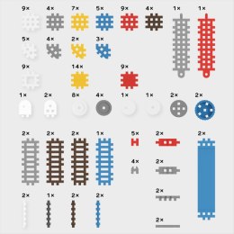 Klocki Mini Waffle Konstruktor 140 el. [Niebieski] Marioinex