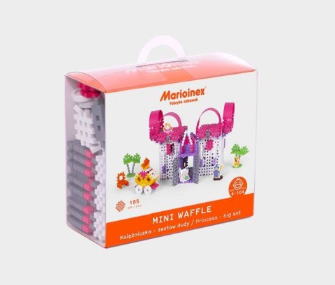 Klocki Mini Waffle Księżniczka zestaw duży 185 el. Marioinex Klocki Mini Waffle Księżniczka zestaw duży 185 el. Marioinex
