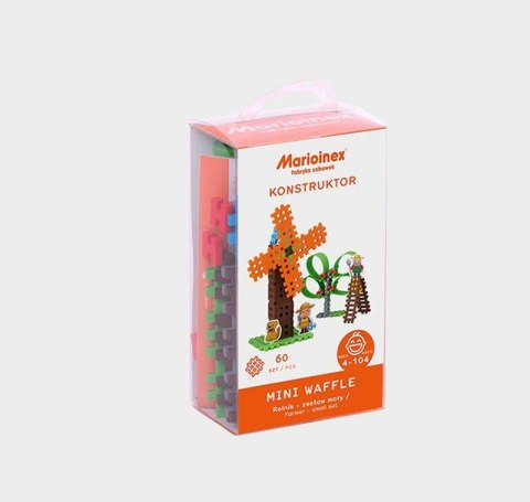 Klocki Mini Waffle Rolnik zestaw mały 60 el. Marioinex