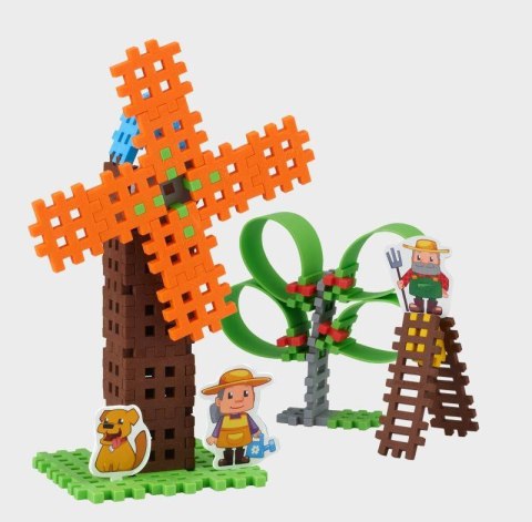 Klocki Mini Waffle Rolnik zestaw mały 60 el. Marioinex Klocki Mini Waffle Rolnik zestaw mały 60 el. Marioinex