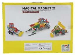 Klocki magnetyczne Magical Magnet Pojazdy Budowlane 6w1 98 el. X-Bida