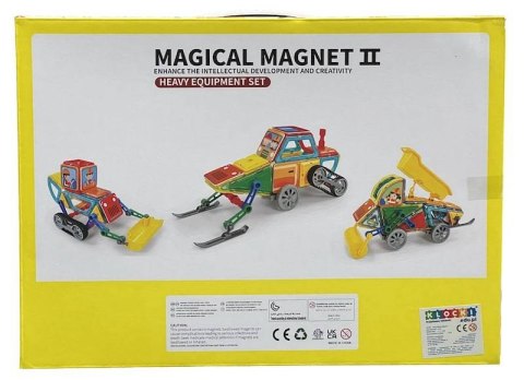 Klocki magnetyczne Magical Magnet Pojazdy Budowlane 6w1 98 el. X-Bida Klocki magnetyczne Magical Magnet Pojazdy Budowlane 6w1 98 el. X-Bida