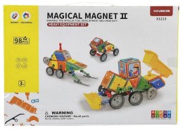 Klocki magnetyczne - Magical Magnet Pojazdy Mechaniczne 6w1 98 el. X-Bida