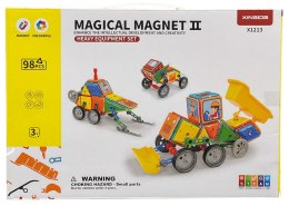 Klocki magnetyczne - Magical Magnet Pojazdy Mechaniczne 6w1 98 el. X-Bida