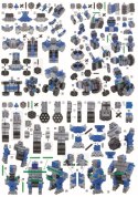Morphun 7 Robotów 80 el. - Klocki konstrukcyjne Morphun