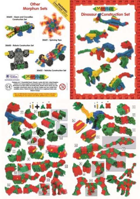 Morphun Dinozaury 100 el. - Klocki konstrukcyjne Morphun Morphun Dinozaury 100 el. - Klocki konstrukcyjne Morphun