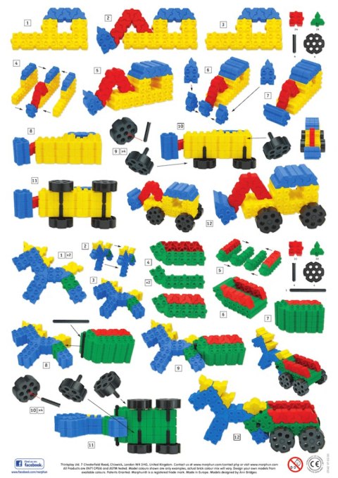Morphun Junior 1000 el. - Klocki konstrukcyjne Morphun Morphun Junior 1000 el. - Klocki konstrukcyjne Morphun