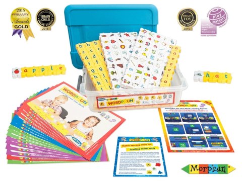 Morphun - Małe litery + 100 Obrazków 172 el. - Klocki edukacyjne Morphun Morphun - Małe litery + 100 Obrazków 172 el. - Klocki edukacyjne Morphun