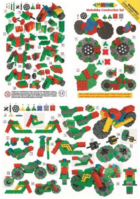 Morphun Motocykle 360 el. - Klocki konstrukcyjne Morphun Morphun Motocykle 360 el. - Klocki konstrukcyjne Morphun