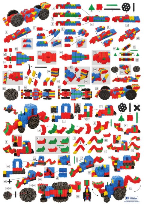 Morphun Pojazdy 280 el. - Klocki konstrukcyjne Morphun Morphun Pojazdy 280 el. - Klocki konstrukcyjne Morphun