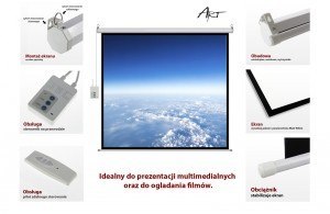 Ekran elektryczny 4:3 120" 244x183cm z pilotem FS-120 4:3 Ekran elektryczny 4:3 120" 244x183cm z pilotem FS-120 4:3
