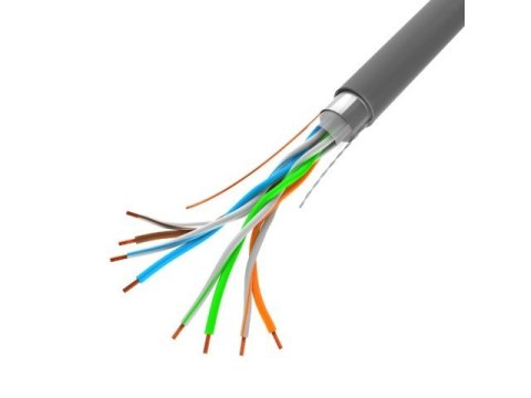 Kabel LAN FTP 100Mb/s 305m drut cca szary Kabel LAN FTP 100Mb/s 305m drut cca szary