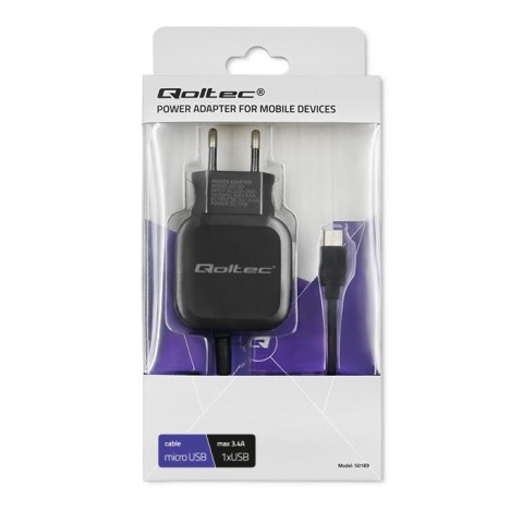 Ładowarka sieciowa 17W | 5V | 3.4A | USB + kabel Micro USB Ładowarka sieciowa 17W | 5V | 3.4A | USB + kabel Micro USB
