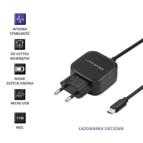 Ładowarka sieciowa 17W | 5V | 3.4A | USB + kabel Micro USB Ładowarka sieciowa 17W | 5V | 3.4A | USB + kabel Micro USB