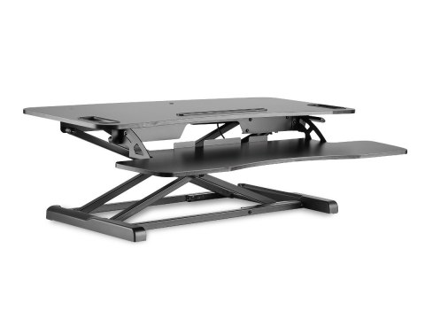Ergonomiczna nakładka na biurko, powierzchnia robocza: 950x615x106-460mm, regulowana, czarna Ergonomiczna nakładka na biurko, powierzchnia robocza: 950x615x106-460mm, regulowana, czarna