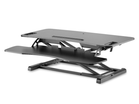 Ergonomiczna nakładka na biurko, powierzchnia robocza: 950x615x106-460mm, regulowana, czarna Ergonomiczna nakładka na biurko, powierzchnia robocza: 950x615x106-460mm, regulowana, czarna