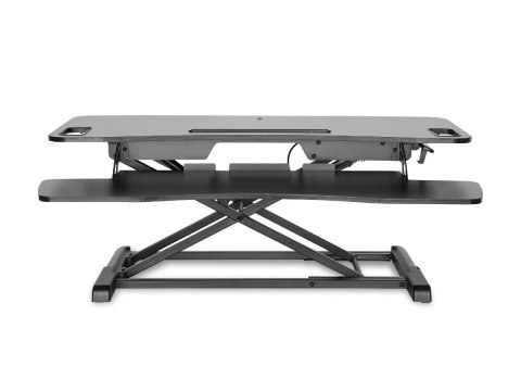 Ergonomiczna nakładka na biurko, powierzchnia robocza: 950x615x106-460mm, regulowana, czarna Ergonomiczna nakładka na biurko, powierzchnia robocza: 950x615x106-460mm, regulowana, czarna