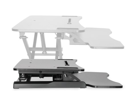 Ergonomiczna nakładka na biurko, powierzchnia robocza: 950x615x106-460mm, regulowana, czarna Ergonomiczna nakładka na biurko, powierzchnia robocza: 950x615x106-460mm, regulowana, czarna