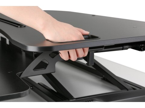 Ergonomiczna nakładka na biurko, powierzchnia robocza: 950x615x106-460mm, regulowana, czarna Ergonomiczna nakładka na biurko, powierzchnia robocza: 950x615x106-460mm, regulowana, czarna