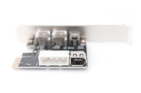 Karta (Kontroler) Firewire (400) PCI Exp., 2xZew. 1xZew.(Mini) IEEE1394a 6pin+Mini,Low Profile,VT6308P Karta (Kontroler) Firewire (400) PCI Exp., 2xZew. 1xZew.(Mini) IEEE1394a 6pin+Mini,Low Profile,VT6308P