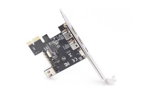 Karta (Kontroler) Firewire (400) PCI Exp., 2xZew. 1xZew.(Mini) IEEE1394a 6pin+Mini,Low Profile,VT6308P Karta (Kontroler) Firewire (400) PCI Exp., 2xZew. 1xZew.(Mini) IEEE1394a 6pin+Mini,Low Profile,VT6308P