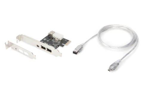 Karta (Kontroler) Firewire (400) PCI Exp., 2xZew. 1xZew.(Mini) IEEE1394a 6pin+Mini,Low Profile,VT6308P Karta (Kontroler) Firewire (400) PCI Exp., 2xZew. 1xZew.(Mini) IEEE1394a 6pin+Mini,Low Profile,VT6308P