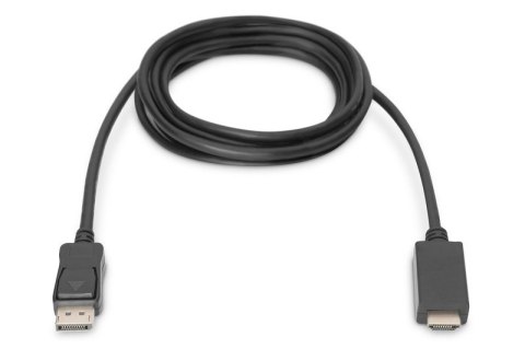 Kabel adapter DisplayPort 1.2 z zatrzaskiem 4K 60Hz UHD Typ DP/HDMI A M/M czarny 3m Kabel adapter DisplayPort 1.2 z zatrzaskiem 4K 60Hz UHD Typ DP/HDMI A M/M czarny 3m