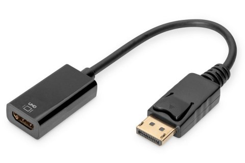 Kabel adapter DisplayPort z zatrzaskiem 1080p 60Hz FHD Typ DP/HDMI A M/Ż 0,2m Czarny Kabel adapter DisplayPort z zatrzaskiem 1080p 60Hz FHD Typ DP/HDMI A M/Ż 0,2m Czarny