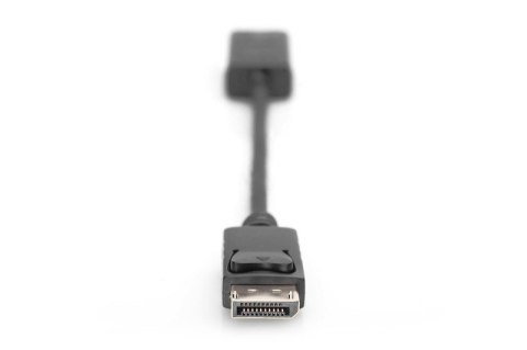 Kabel adapter DisplayPort z zatrzaskiem 1080p 60Hz FHD Typ DP/HDMI A M/Ż 0,2m Czarny Kabel adapter DisplayPort z zatrzaskiem 1080p 60Hz FHD Typ DP/HDMI A M/Ż 0,2m Czarny