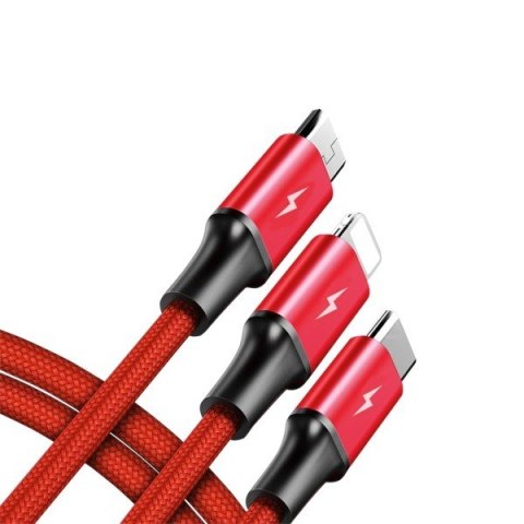 Kabel ładujący 3-in-1 USB - USB-C/microUSB/Lightning, 1,2m; C4049RD Kabel ładujący 3-in-1 USB - USB-C/microUSB/Lightning, 1,2m; C4049RD