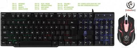 Klawiatura+mysz przewodowa dla graczy OPPRESSOR GAMING Klawiatura+mysz przewodowa dla graczy OPPRESSOR GAMING