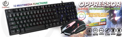 Klawiatura+mysz przewodowa dla graczy OPPRESSOR GAMING Klawiatura+mysz przewodowa dla graczy OPPRESSOR GAMING
