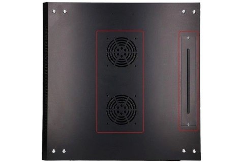 Szafka wisząca rack 6U 600x450 czarna szklane drzwi Szafka wisząca rack 6U 600x450 czarna szklane drzwi