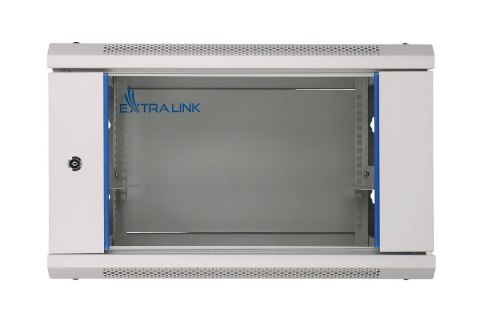 Szafka wisząca rack 6U 600x450 szara szklane drzwi Szafka wisząca rack 6U 600x450 szara szklane drzwi