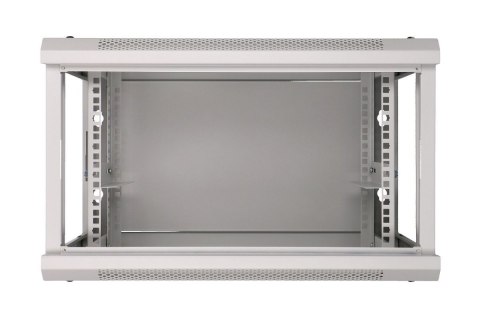 Szafka wisząca rack 6U 600x450 szara szklane drzwi Szafka wisząca rack 6U 600x450 szara szklane drzwi