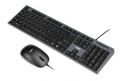 Zestaw klawiatura + mysz IBOX IKMS606 (USB 2.0; (US); czarna, optyczna; 800 DPI) Zestaw klawiatura + mysz IBOX IKMS606 (USB 2.0; (US); czarna, optyczna; 800 DPI)