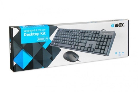 Zestaw klawiatura + mysz IBOX IKMS606 (USB 2.0; (US); czarna, optyczna; 800 DPI) Zestaw klawiatura + mysz IBOX IKMS606 (USB 2.0; (US); czarna, optyczna; 800 DPI)