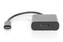 Adapter graficzny HDMI 4K 30Hz UHD na USB 3.1 Typ C, z audio, czarny, dł. 15cm