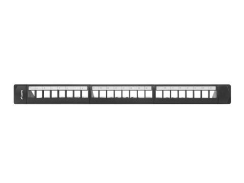 Patch panel pusty 24 porty 1U 19 cali czarny z organizerem do modułów keystone Patch panel pusty 24 porty 1U 19 cali czarny z organizerem do modułów keystone