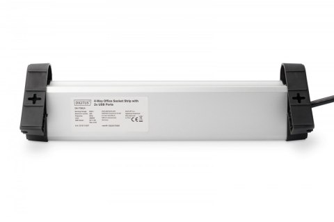 Listwa zasilająca biurowa 45° 4 gniazdowa, 2x USB (5V/2A) z możliwością obrotu o 290° aluminiowa HQ Listwa zasilająca biurowa 45° 4 gniazdowa, 2x USB (5V/2A) z możliwością obrotu o 290° aluminiowa HQ