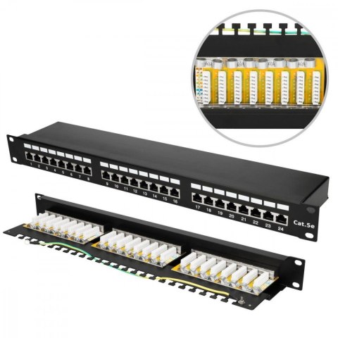 Patchpanel 24 porty CAT5E FTP V2 Patchpanel 24 porty CAT5E FTP V2