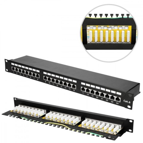 Patchpanel 24 porty CAT6 STP V2 Patchpanel 24 porty CAT6 STP V2