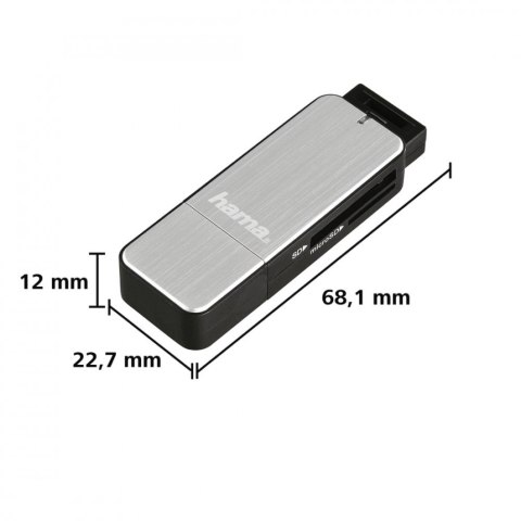 Czytnik kart SD/microSD USB 3.0 srebrny Czytnik kart SD/microSD USB 3.0 srebrny