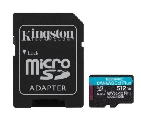 Karta pamięci microSD 512GB Canvas Go Plus 170/90MB/s Adapter Karta pamięci microSD 512GB Canvas Go Plus 170/90MB/s Adapter
