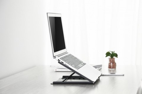 Przenośny stojak na laptop 11 cali i 15 cali, 5 kątów regulacji Czarny Przenośny stojak na laptop 11 cali i 15 cali, 5 kątów regulacji Czarny
