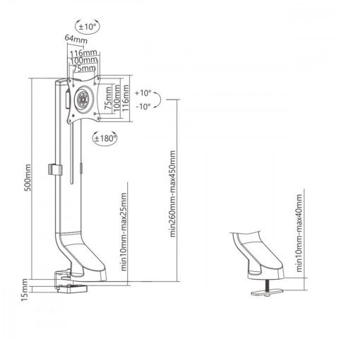 Uchwyt Monitora 17-32 8 kg MC-853 Uchwyt Monitora 17-32 8 kg MC-853