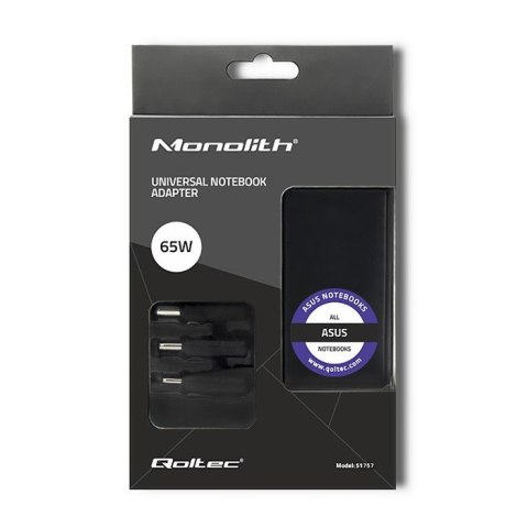Zasilacz specjalizowany do Asus | 65W | 3 wtyczki |+ kabel zasilający Zasilacz specjalizowany do Asus | 65W | 3 wtyczki |+ kabel zasilający