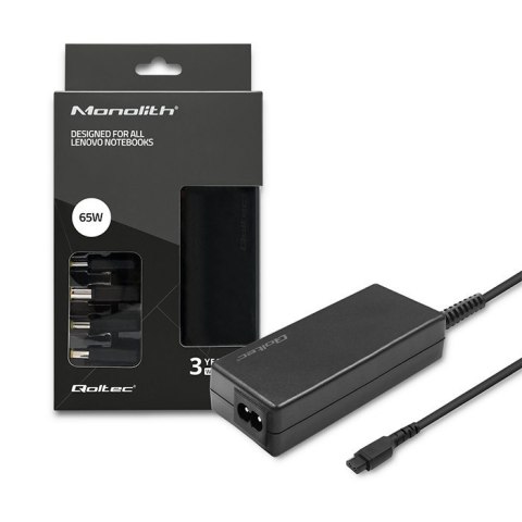 Zasilacz specjalizowany do Lenovo | 65W | 4 wtyczki |+kabel zasilający Zasilacz specjalizowany do Lenovo | 65W | 4 wtyczki |+kabel zasilający