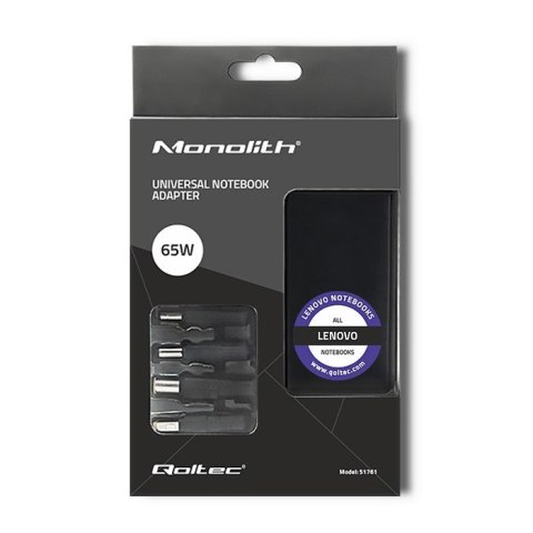 Zasilacz specjalizowany do Lenovo | 65W | 4 wtyczki |+kabel zasilający Zasilacz specjalizowany do Lenovo | 65W | 4 wtyczki |+kabel zasilający