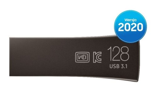 Pendrive BAR Plus USB3.1 128 GB Titan Gray Pendrive BAR Plus USB3.1 128 GB Titan Gray